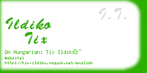 ildiko tix business card